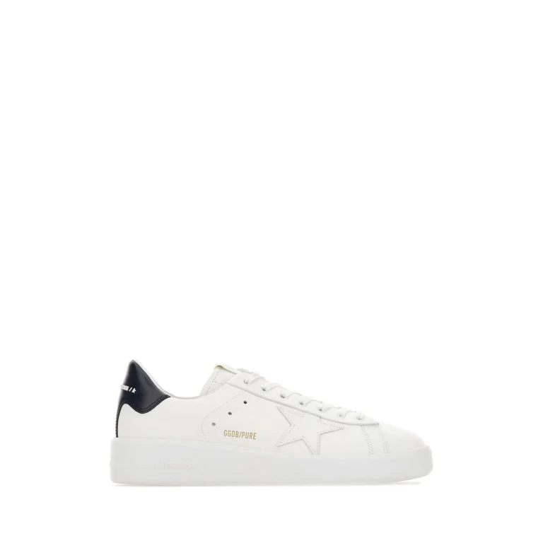 Golden Goose White Leather Pure Star Sneakers