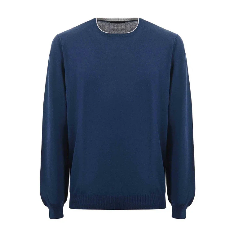 Fay Pull Col Rond - Bleu