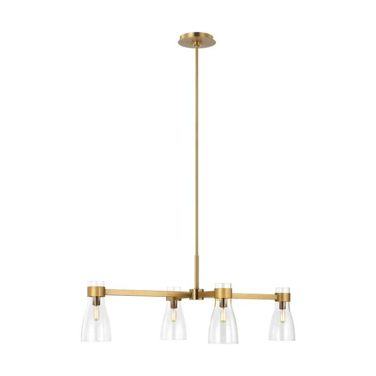 Moritz 4-Light Chandelier in Burnished Brass by Aerin