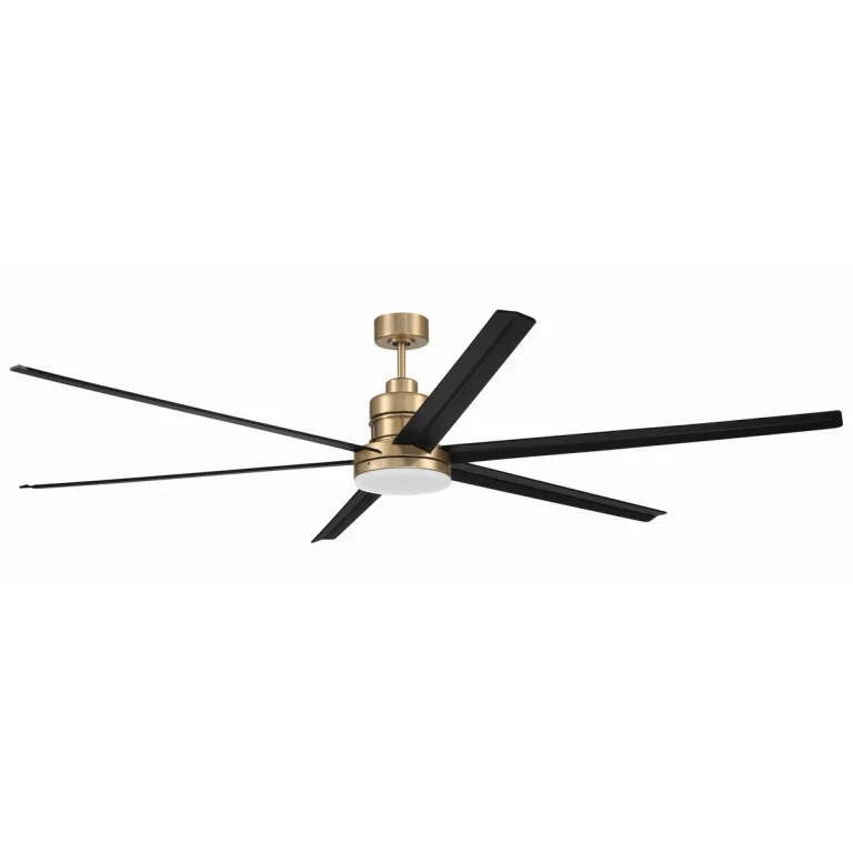 Satin Brass 80"Ceiling Fan from the Mondo 80 Collection