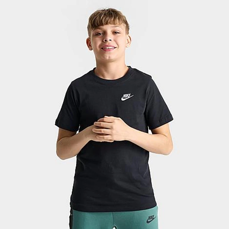 Big Kids Sportswear Logo T-Shirt in University Red/White Size: Small