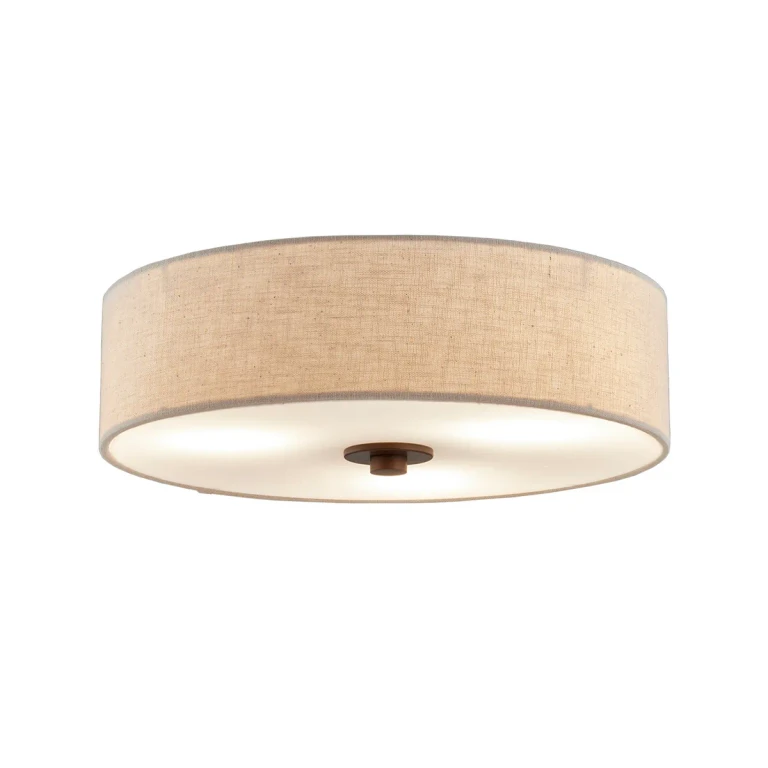 Dark Bronze LED Flush-Mount from the Textile Collection