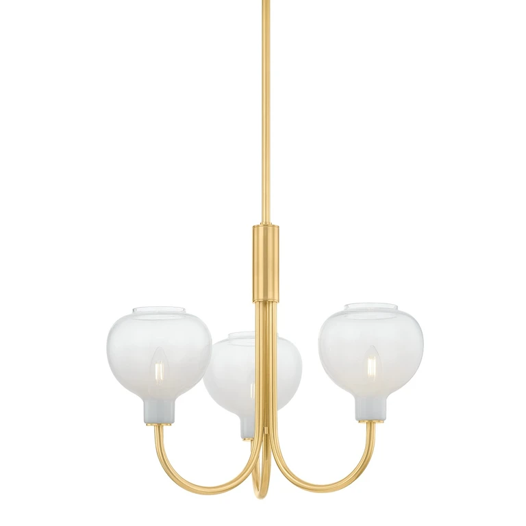 Aged Brass Chandelier from the Estelle Collection