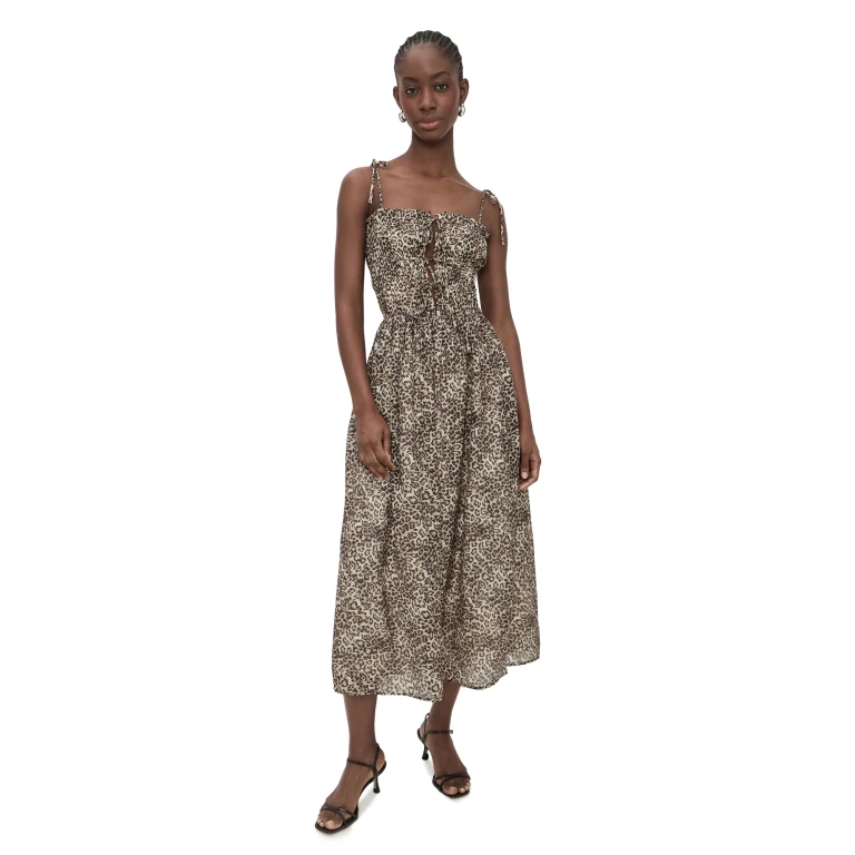 MINKPINK Tahlia Midi Dress Leopard L