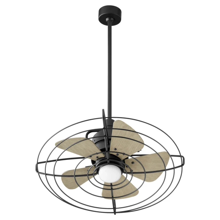 Textured Black 24"Patio Fan from the Bandit Collection