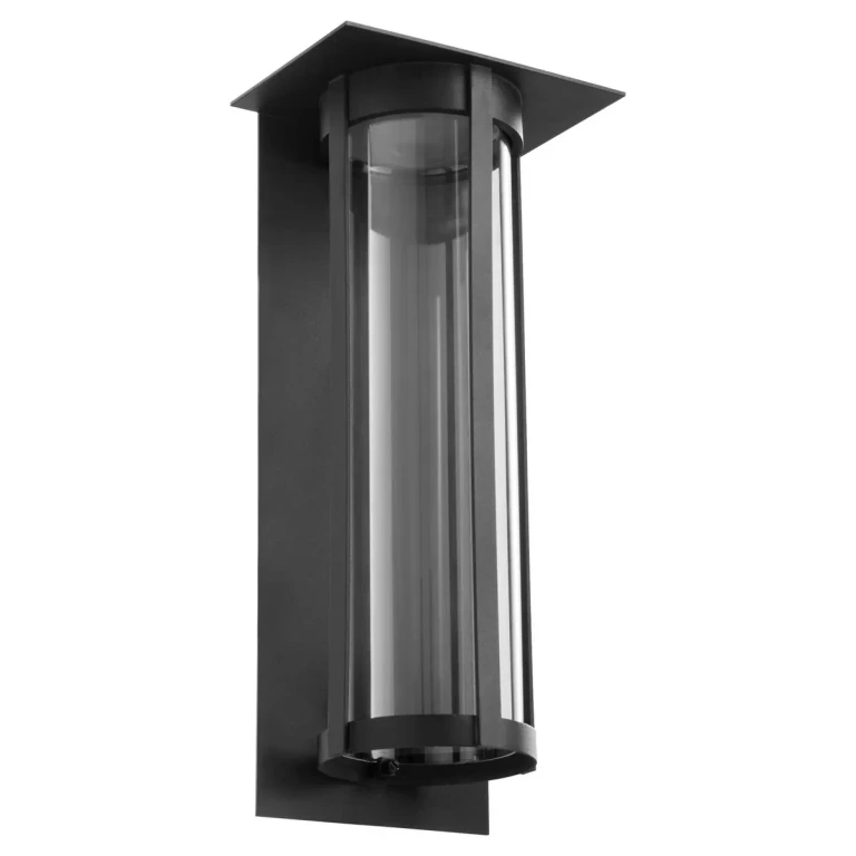 Textured Black LED Outdoor Lantern from the Abram Collection