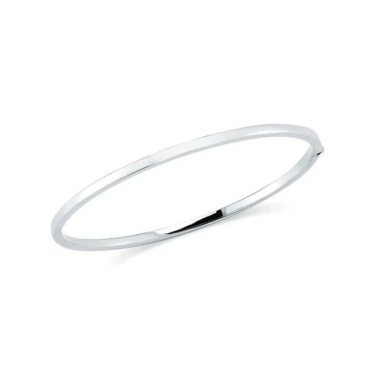 Roberto Coin 18K White Gold Oval Bangle Bracelet