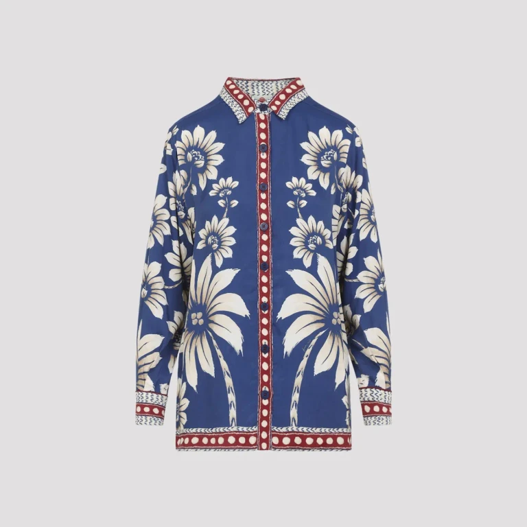 Farm Rio Luna Blue Shirt