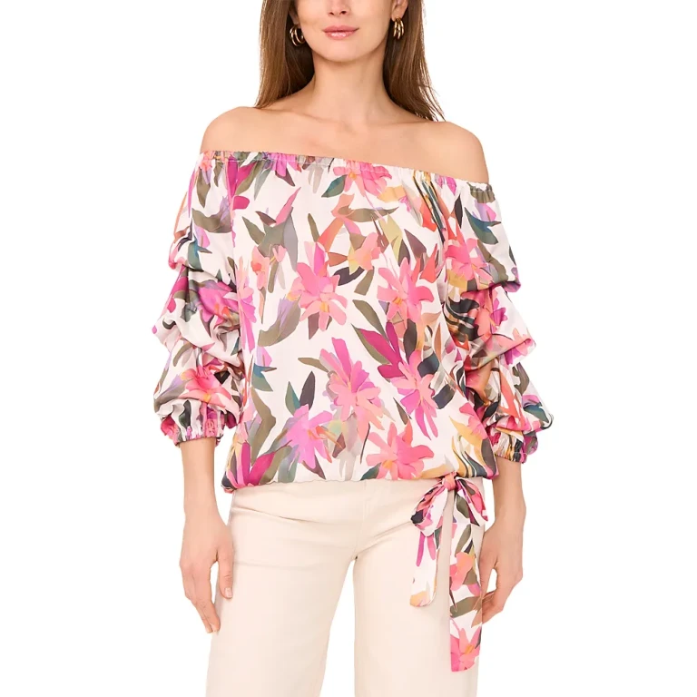 Vince Camuto Off Shoulder Balloon Sleeve Top