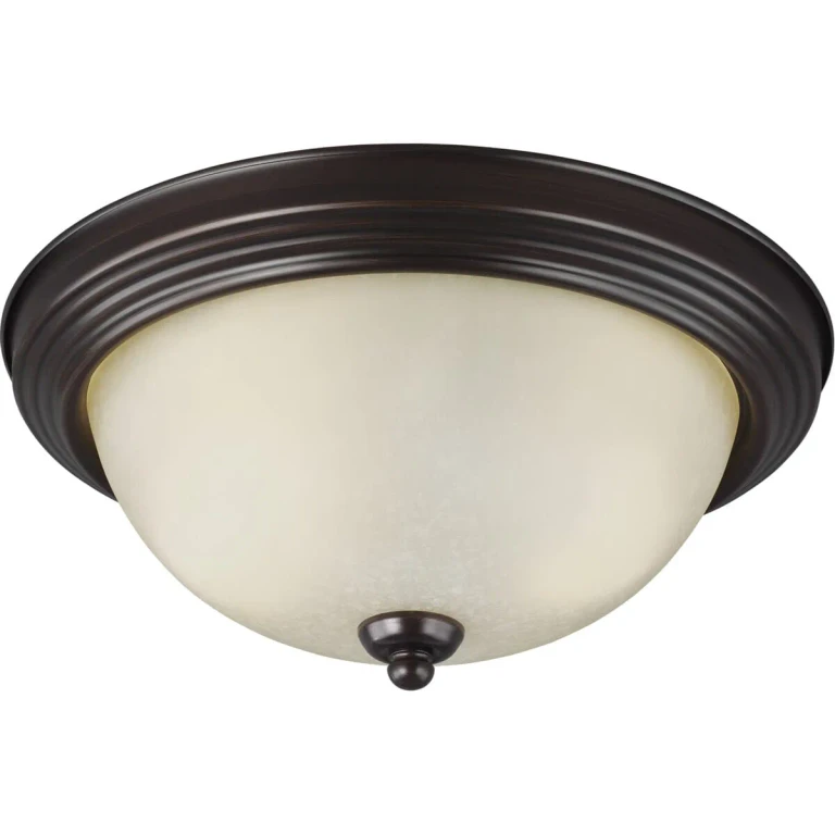 Bronze Two Light Flush Mount from the Geary Collection