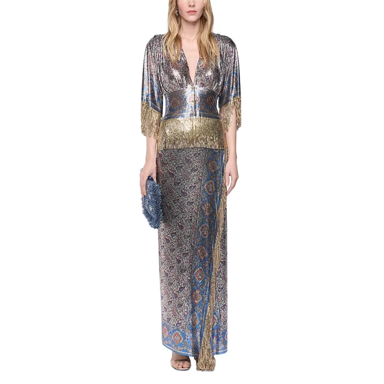 Rabanne Paisley Chainmail Blouse