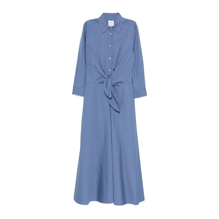 Sara Roka Robe Au Genou - Bleu
