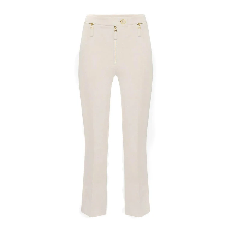 Elisabetta Franchi Pantalons Décontractés - Blanc