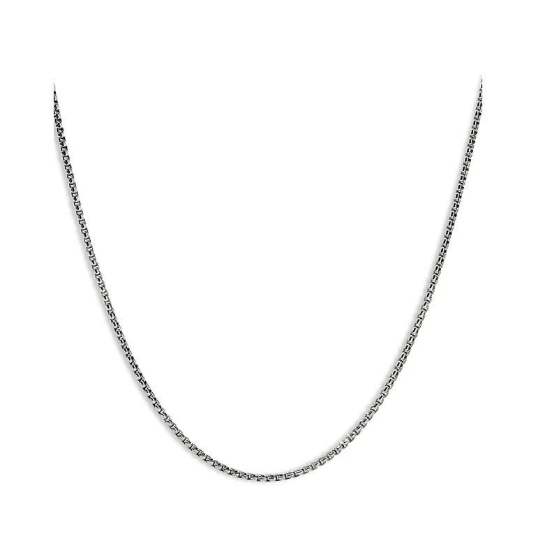 John Hardy Sterling Silver Chain Box Link Necklace, 26