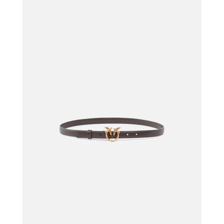 Pinko - Fine ceinture Love Birds en cuir 2cm - XS