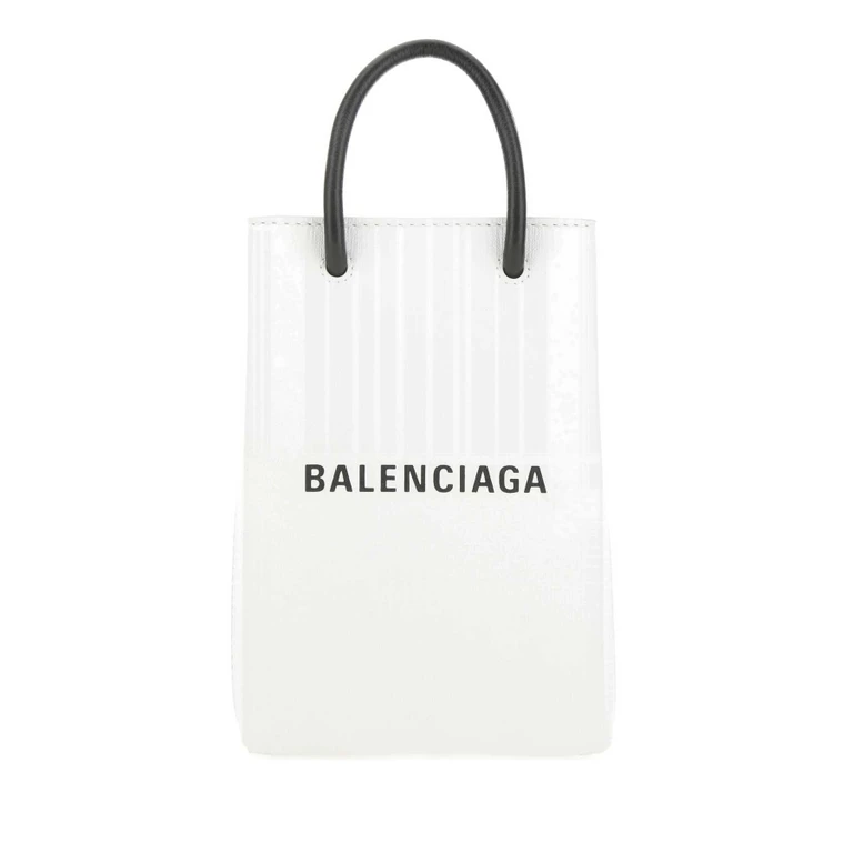 Balenciaga White Leather Phone Case
