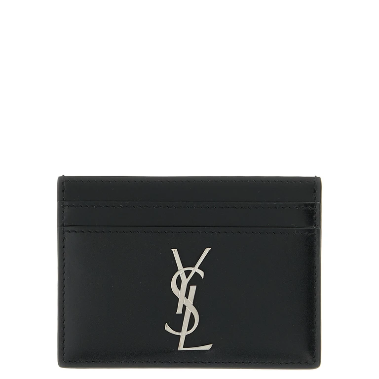 Saint Laurent Black Calfskin Cardholder Accessory - Men