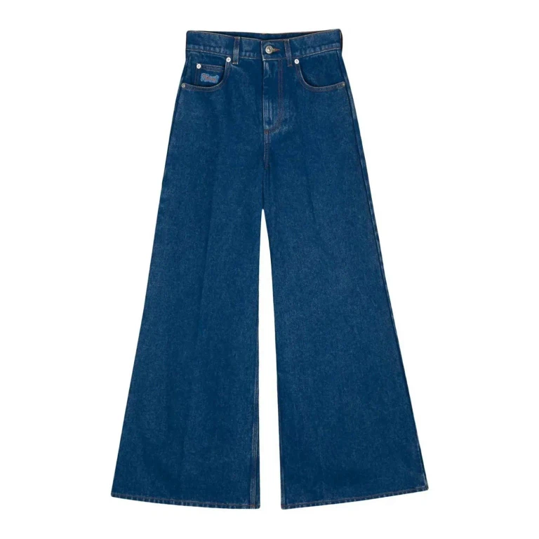 Marni Wide Flared Leg Jeans With A