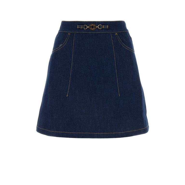 Patou Denim Skirt Rodeoblue Exterior: Cotton Polyester Gonne - Women