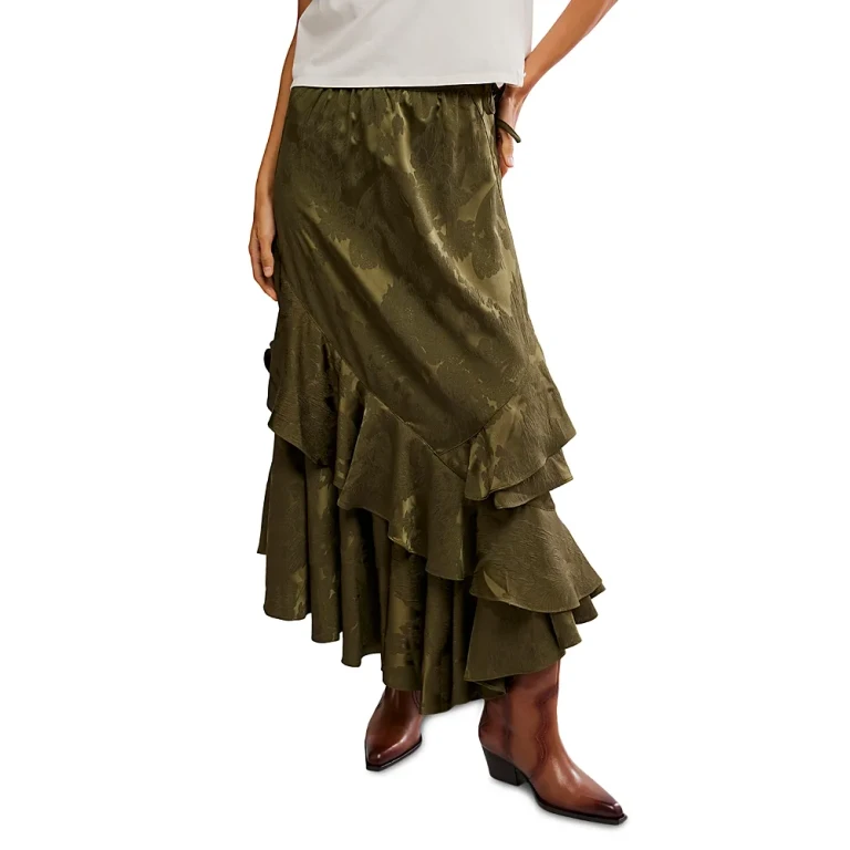 Free People Autumn Promenade Tiered Skirt