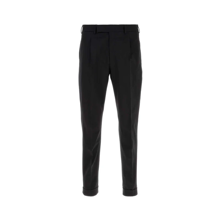 Versace Black Stretch Wool Pant