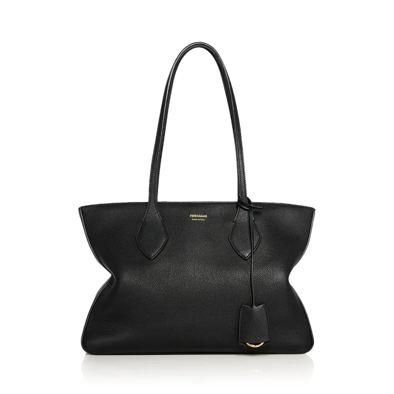 Ferragamo Black Leather Totes