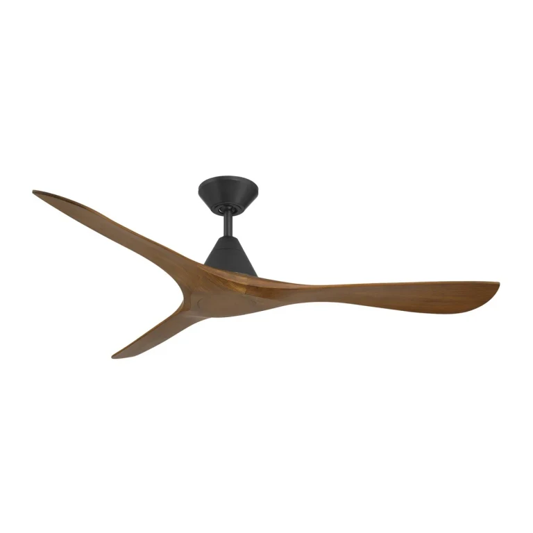 Matte Black Distressed Koa 60" Ceiling Fan from the Carve Collection