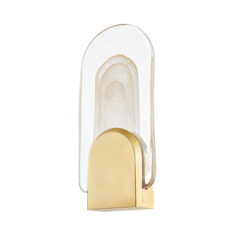 Vintage Brass LED Wall Sconce from the Morganite Collection