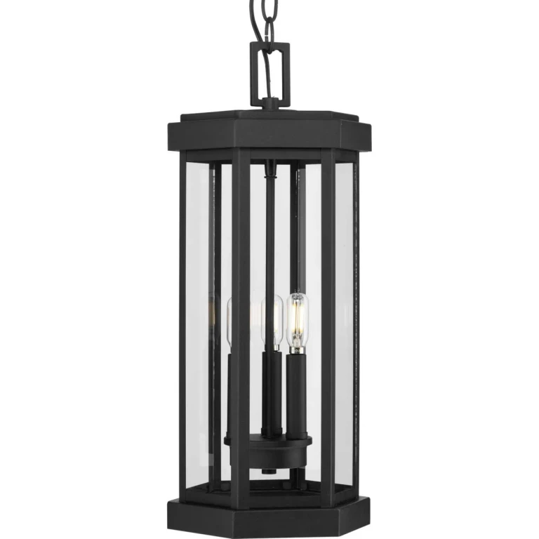 Black Three Light Outdoor Hanging Lantern from the Ramsey Collection