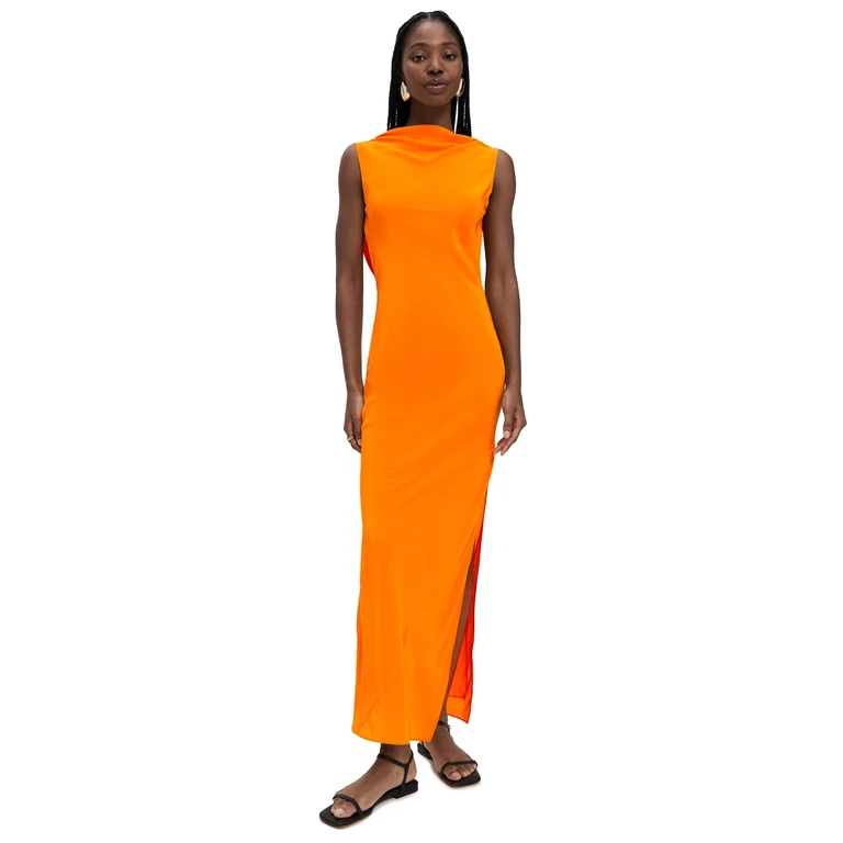 SIR. Isla Cowl Back Gown Orange 4