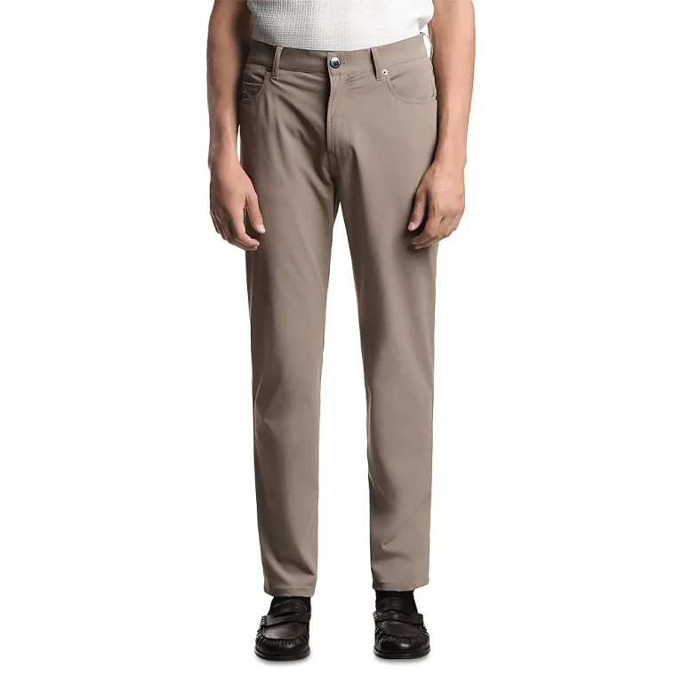 Emporio Armani Regular Fit Pants in Light Brown