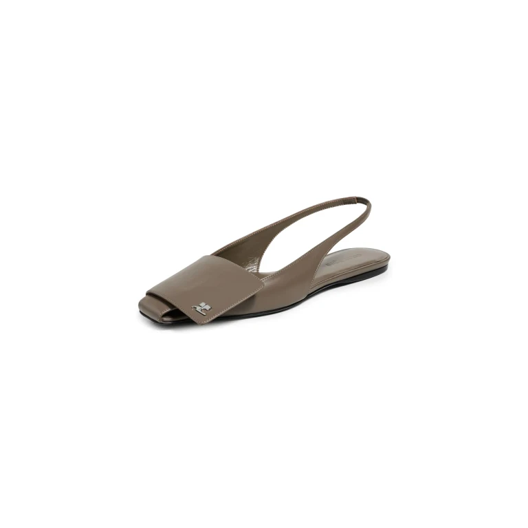Courrèges Fold Slingbacks Light Mocha 39