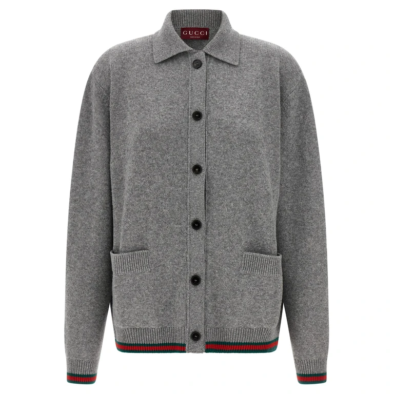 Gray Wool Cardigan Clothing - Women