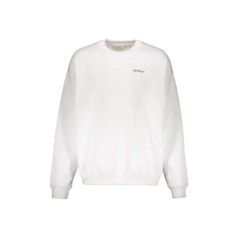 Off-White White Cotton Sweatshirt, Comfort And Style