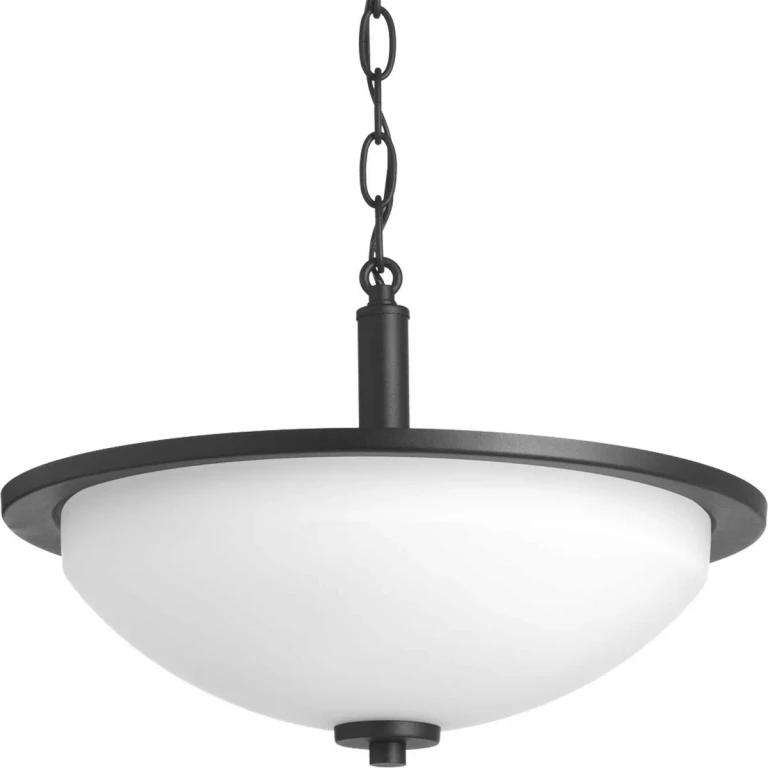 Black Two Light Semi-Flush Mount from the Replay Collection