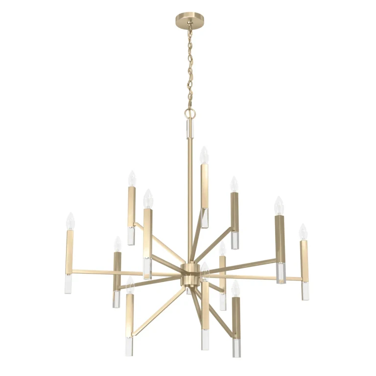 Alturas Gold 12 Light Chandelier from the Sunjai Collection