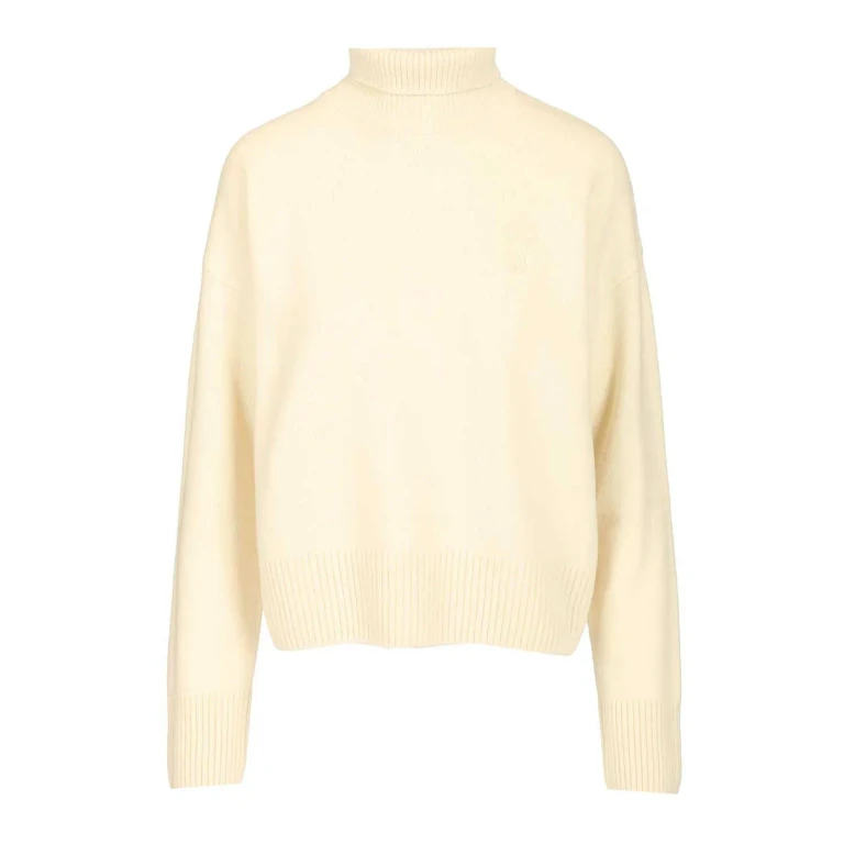 Ami Paris Pull Col Rond - Blanc