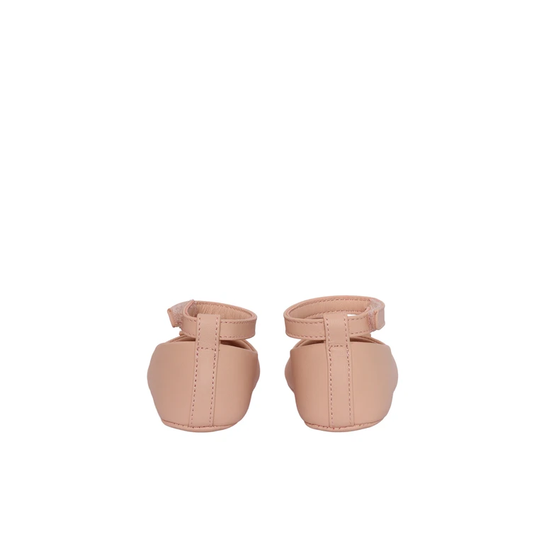 Dolce & Gabbana Junior BALLERINAS Pink Lamb Leather Flat Shoes