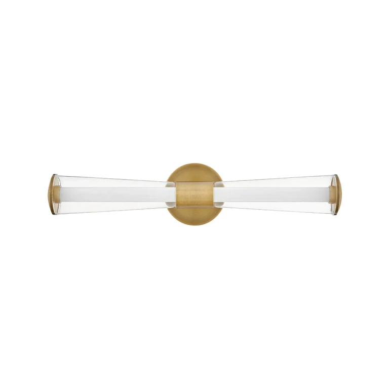 Lacquered Brass LED Vanity from the Elin Collection