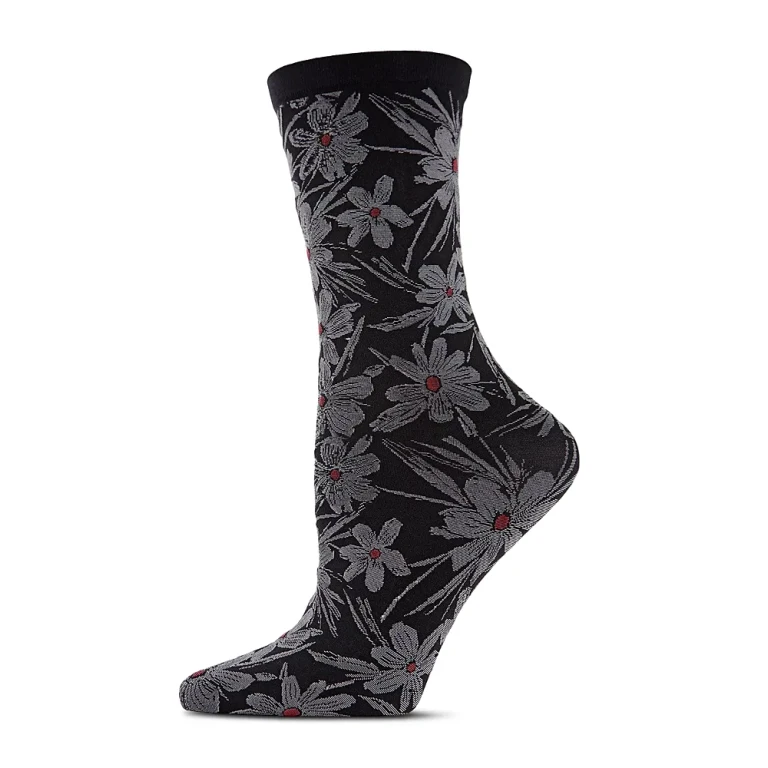 Natori Abstract Floral Crew Socks
