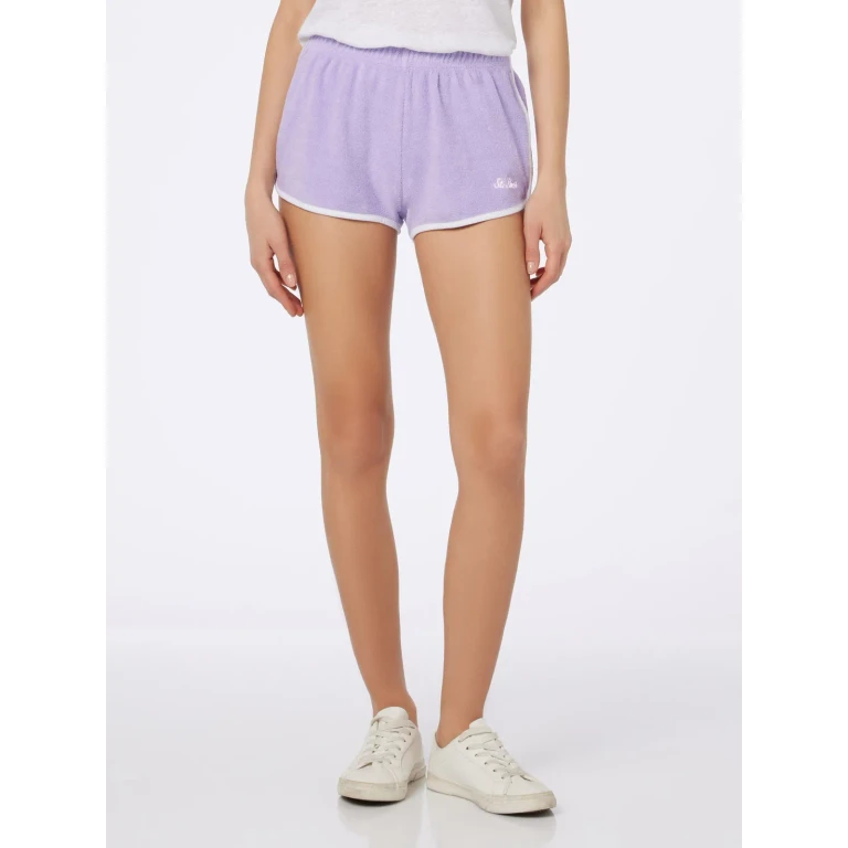 MC2 Saint Barth Terry Francine Pull Up Shorts With Piping