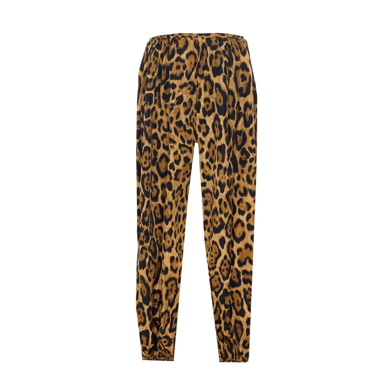 Alaia Trousers Brown Polyamide - Women