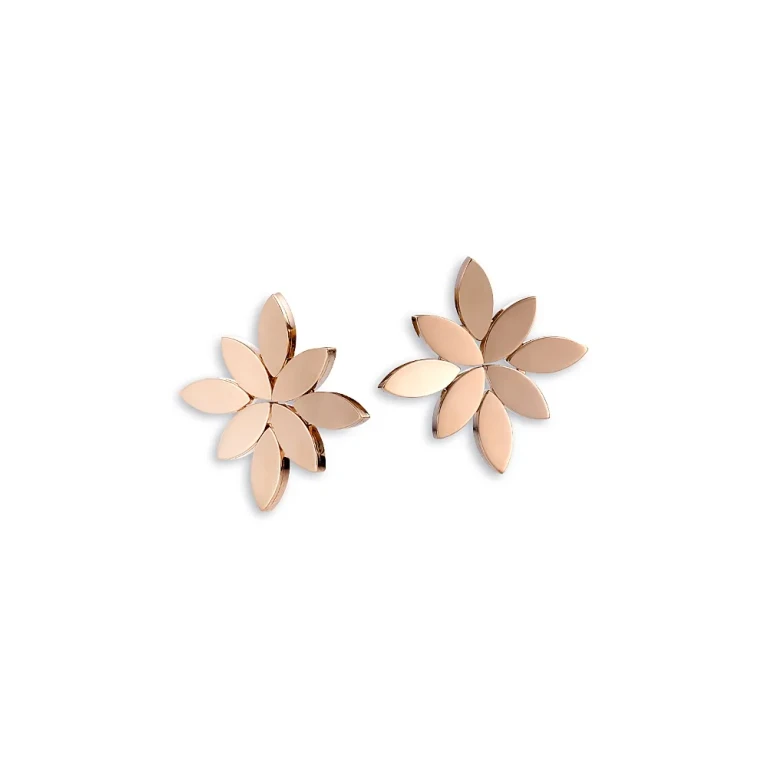 Pasquale Bruni 18K Rose Gold Ghirlanda Polished Flower Statement Earrings