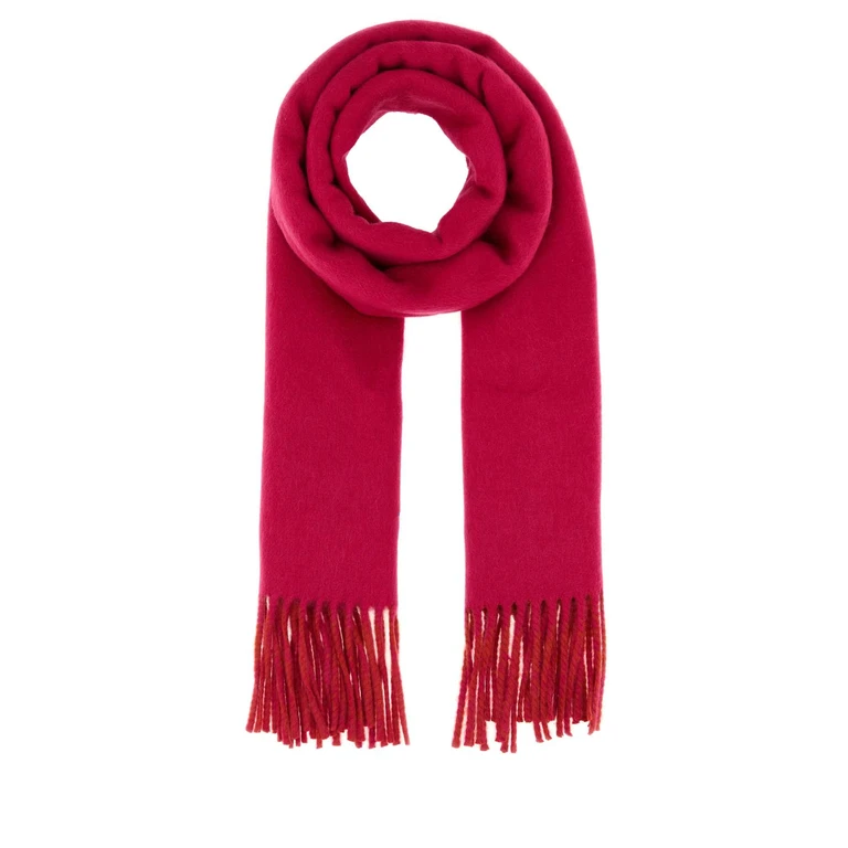 Burberry Fuchsia Cashmere Reversible Scarf Jampinkrouxred Sciarpe E Foulard - Unisex