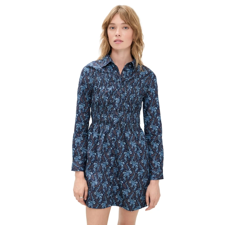 Hill House Home The Mira Dress Cala Paisley/Navy L