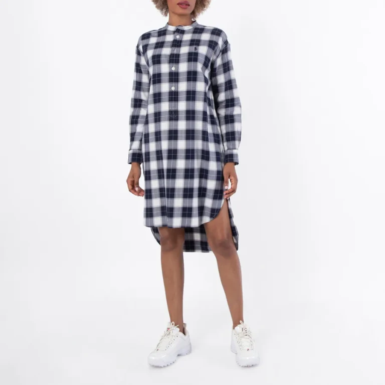 Polo Ralph Lauren Plaid Cotton Twill Shirt Dress, Brand Size 4 ( US Size 0 )