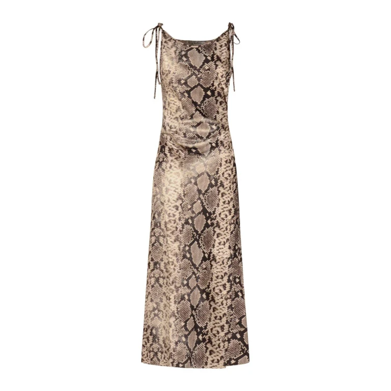 Acne Studios Satin Python Printed Dress
