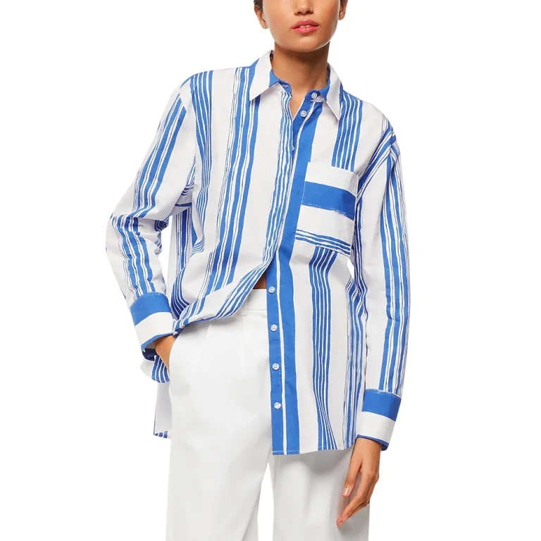 Whistles Painted Stripe Oversized Shirt