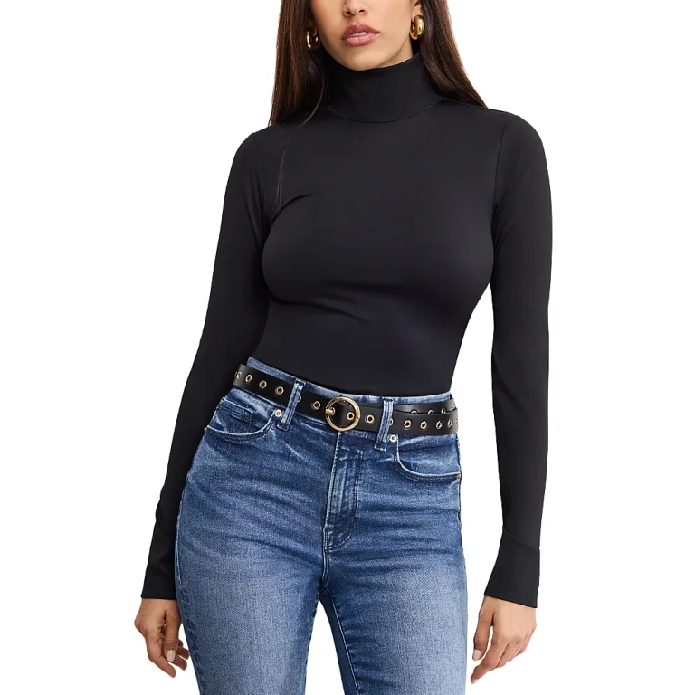 Good American Weightless Scuba Turtleneck Top