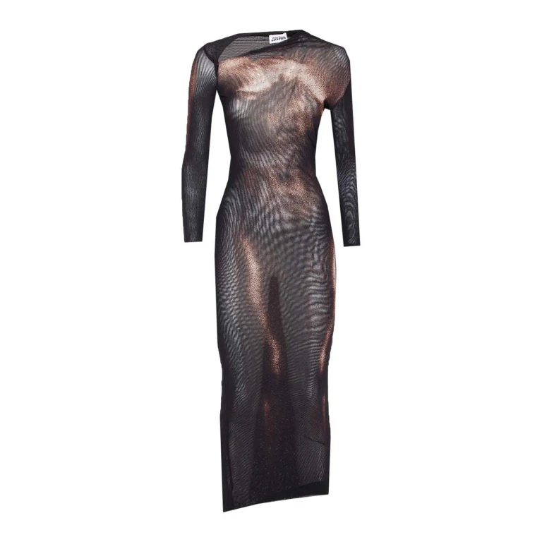 Jean Paul Gaultier Black And Dark Red Robe